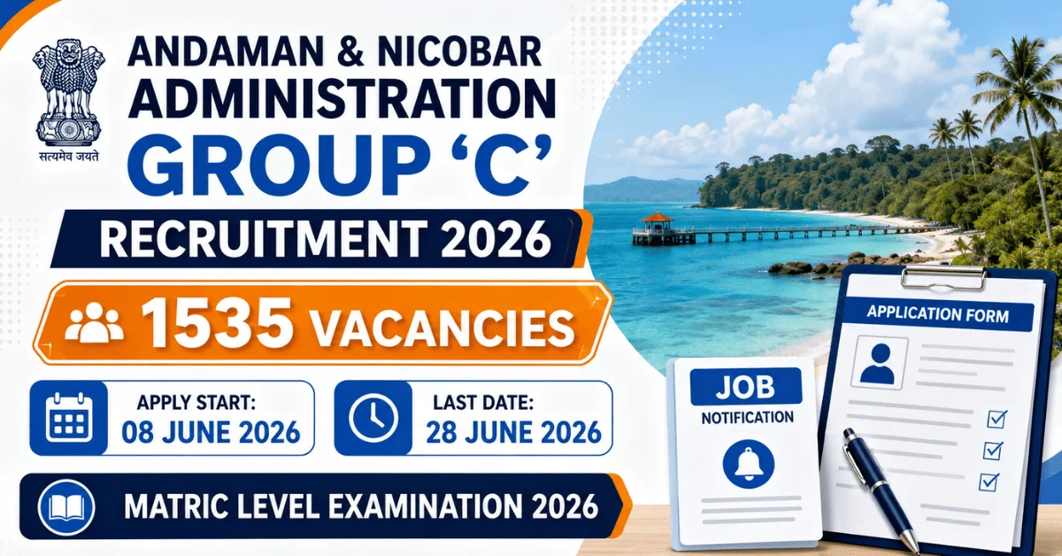 Andaman & Nicobar Administration Announces 1535 Group 'C' Posts: Your Guide to the Matric Level Exam 2026